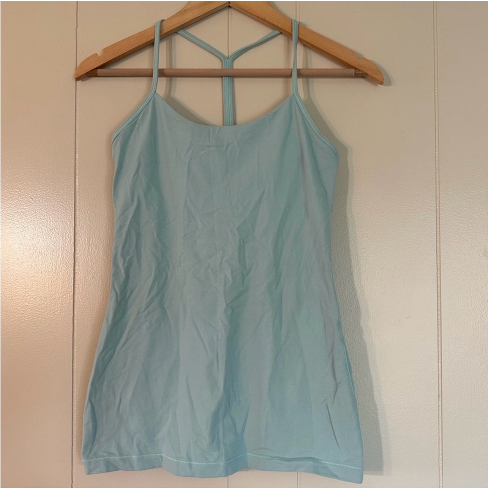 Lululemon light mint green Power Y tank top
Size 6